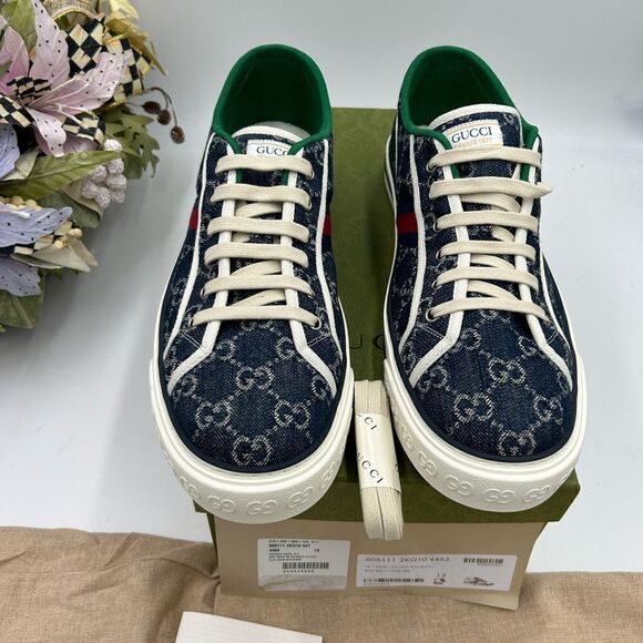 Men’s Gucci tennis 1977 low top sneakers size 13 made in Italy - Picture 5 of 12
